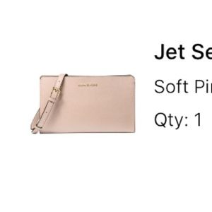 Michael Kors MK Jet Set Large clutch in Rose Gold